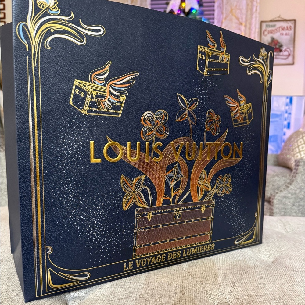 Louis Vuitton Navy and Gold Decorative Box
